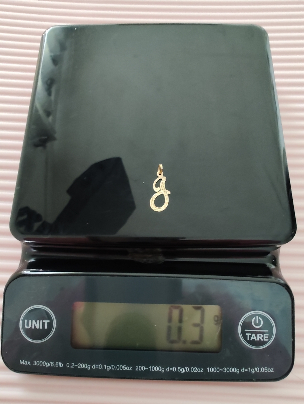 14K Yellow Gold Letter "J" Pendant/Charm/Initial - Picture 3 of 4